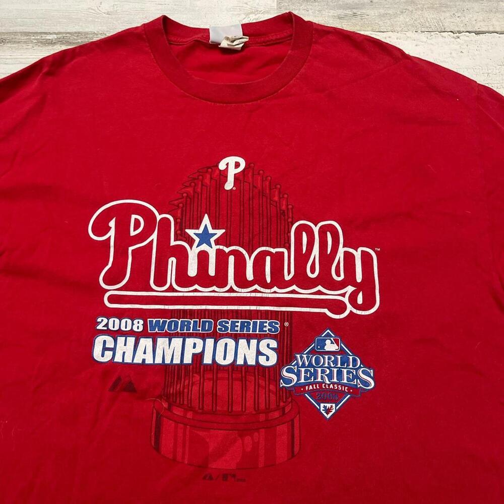 Y2K Majestic Philadelphia Phillies Champions T-Shirt XL